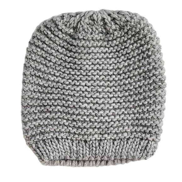 New! CINTELLI & GALLUZZO Made In Italy Flower Applique Wool Blend Beanie Hat - Picture 2 of 4
